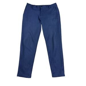 LOCKSTOCK LONDON Blue Straight Leg Casual Knit Pants Men's 34